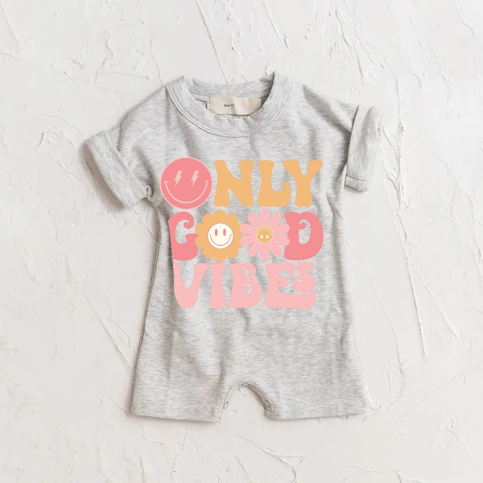 Only Good Vibes Baby romper bodysuit Hippo Boutique