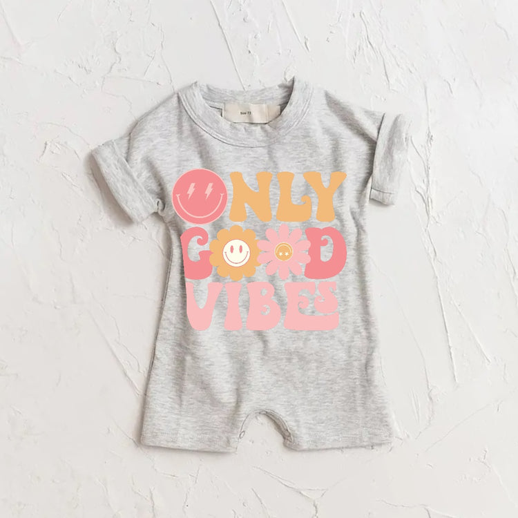 Only Good Vibes Baby romper bodysuit Hippo Boutique