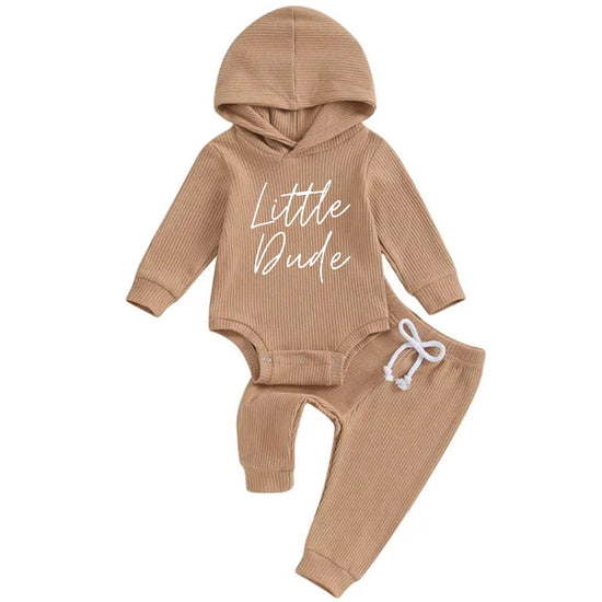 Little Dude Baby Hoodie Outfit Hippo Boutique