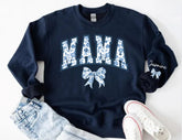 Custom Mama Floral Sweatshirt with children’s name on sleeve Hippo Boutique