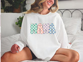 Checkered Mama Sweatshirt Hippo Boutique
