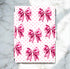 Handmade organic Kindle case with pink coquette bows on white background, comfortable Canadian design. - Kindle Case - Pink Coquette
