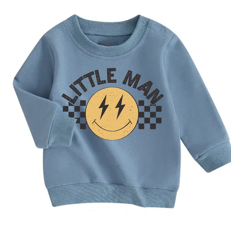 Little Man Retro Baby & toddler Boy sweatshirt Hippo Boutique