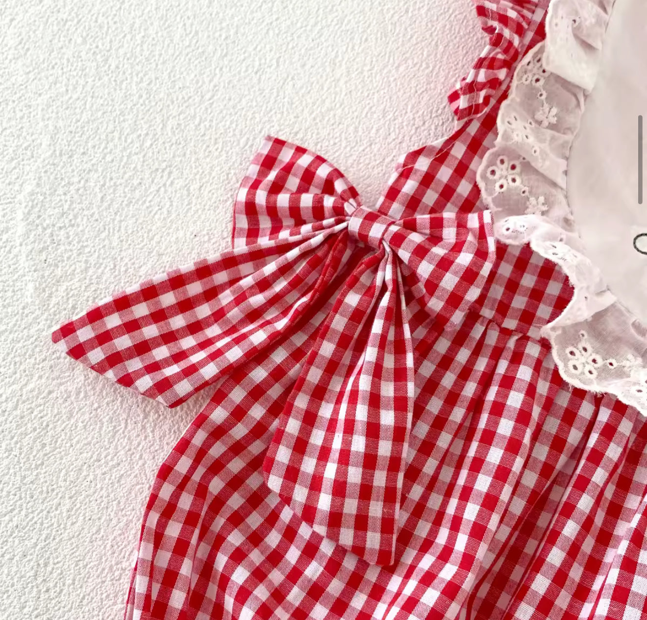Strawberry Sleeveless Baby Dress with Bows Hippo Boutique