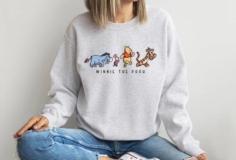 Pooh Crewneck Sweatshirts Hippo Boutique