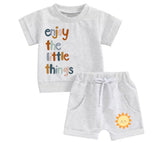Enjoy the little things Baby and Kids cotton t-shirt & shorts outfit (Copy) Hippo Boutique