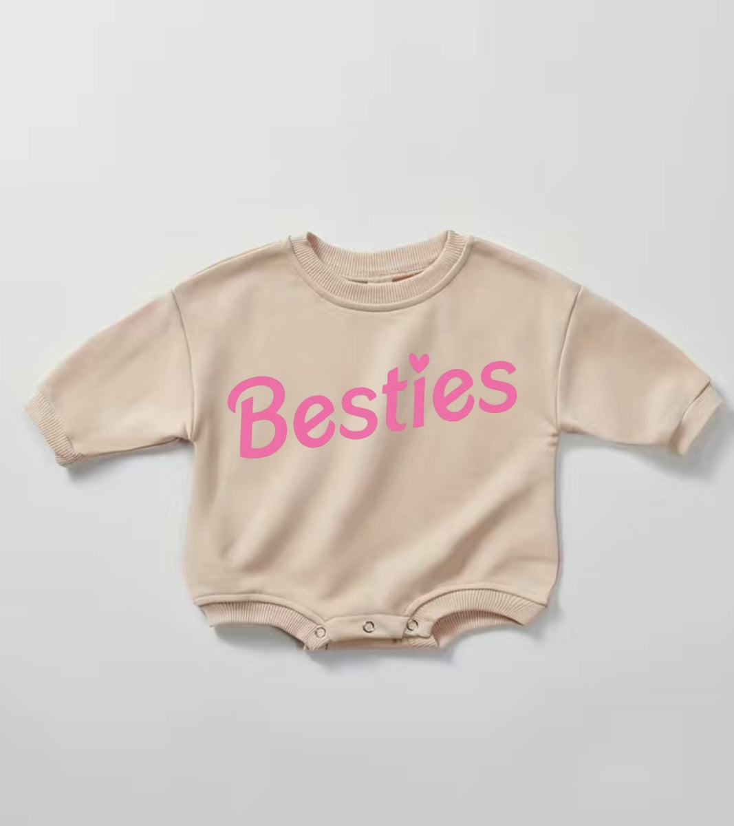 Besties matching Baby Sweatshirt Romper bodysuit & Crewneck Hippo Boutique
