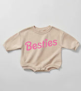 Besties matching Baby Sweatshirt Romper bodysuit & Crewneck Hippo Boutique