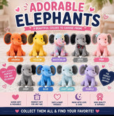 Personalized Baby Birth Stats Elephant – Custom Name & Newborn Keepsake Hippo Boutique