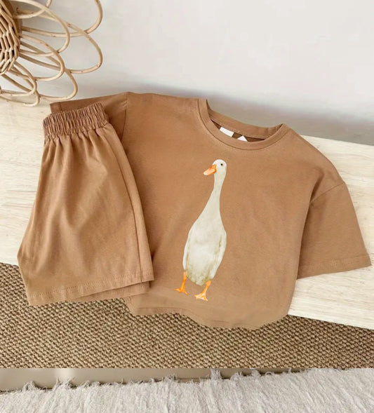 Goose T-Shirt & Shorts Set Hippo Boutique