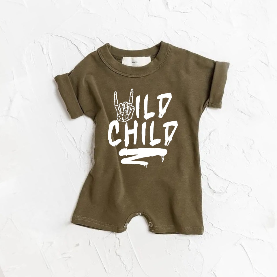 Wild Child baby romper bodysuit Hippo Boutique