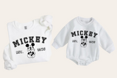 Mama & Mini matching Baby Mouse Sweatshirt Romper bodysuit & Crewneck Hippo Boutique