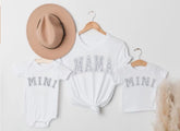 Glitter Mama & Mini Matching T-Shirts & Onesie - White Hippo Boutique