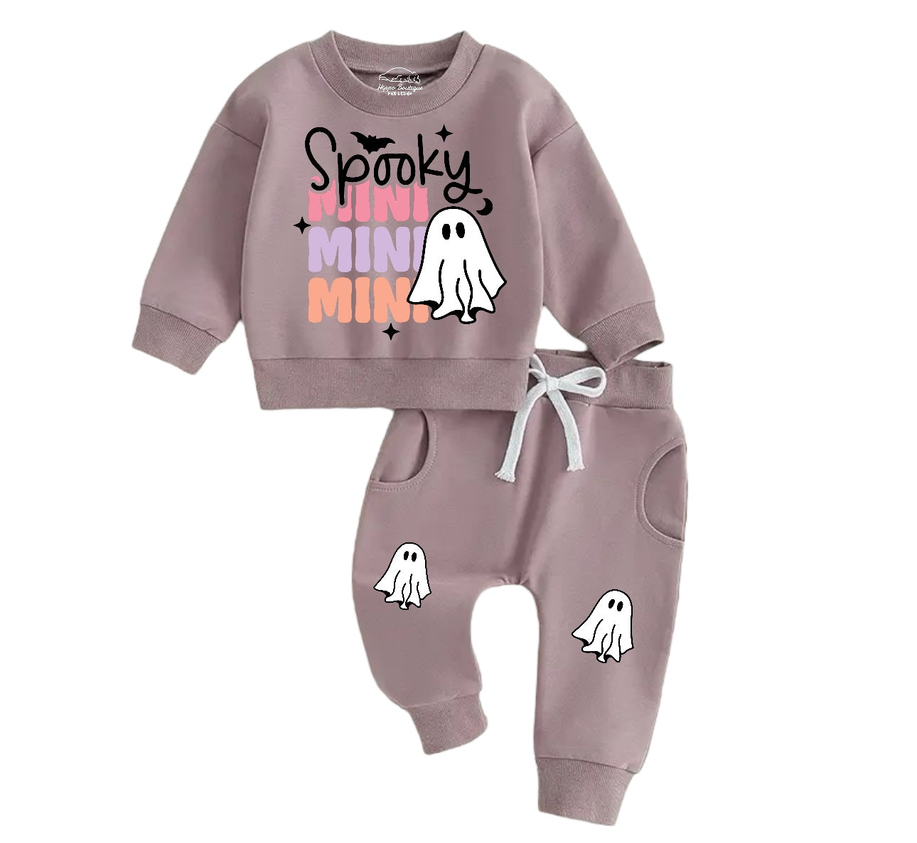 Spooky Mini Baby Halloween Sweatshirt Set Hippo Boutique