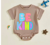 Baby romper tshirt bodysuit - Be Kind Hippo Boutique