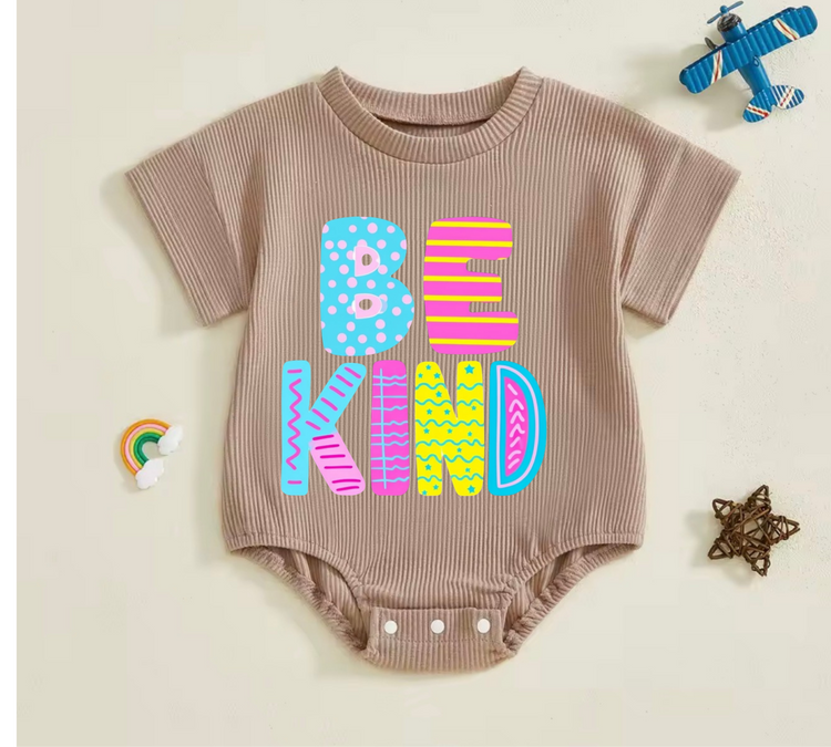 Baby romper tshirt bodysuit - Be Kind Hippo Boutique