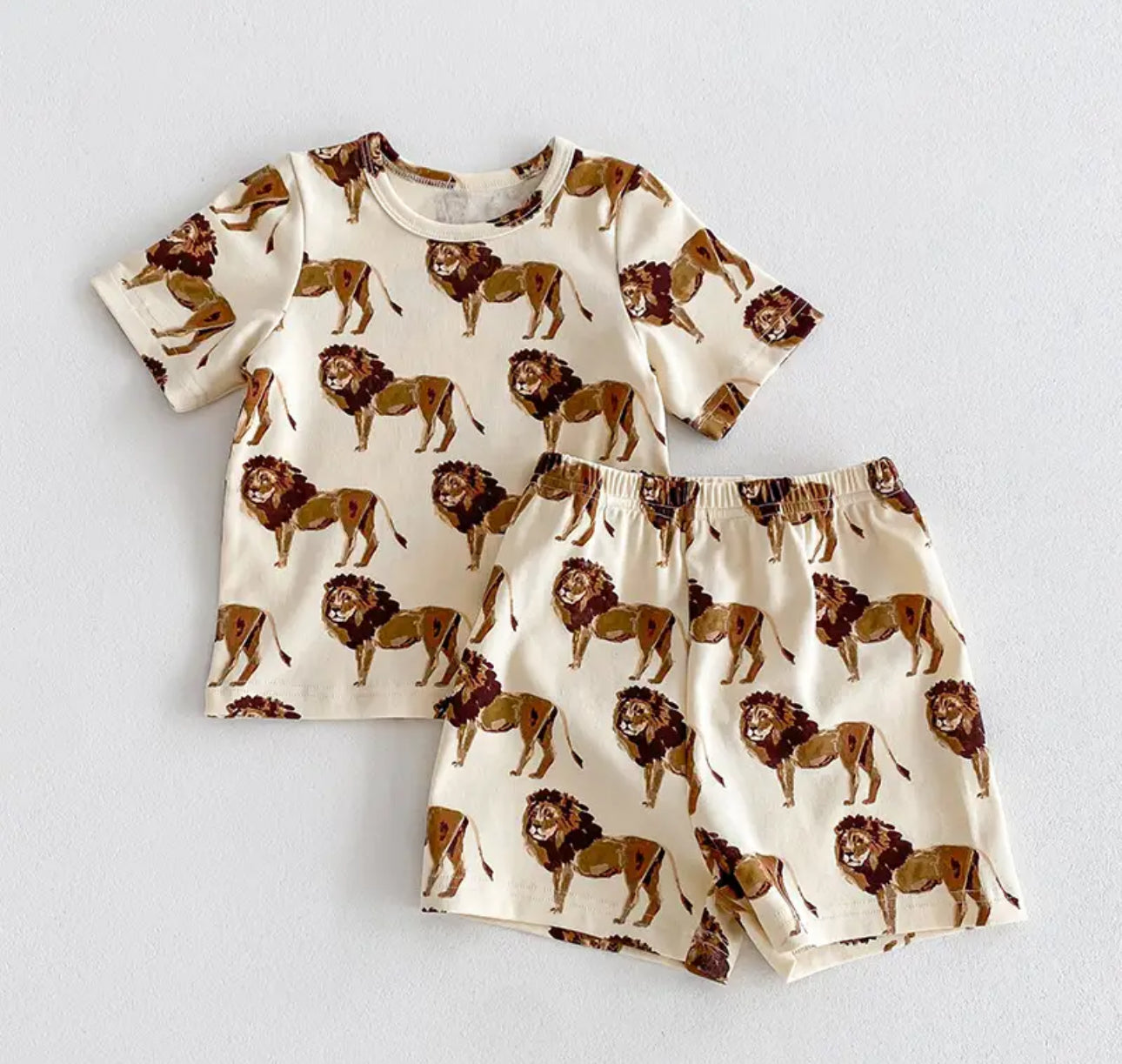 Toddler Forest Animals shorts and t-shirt outfit Hippo Boutique