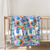 Stitch Baby Name Blanket Custom Hippo Boutique