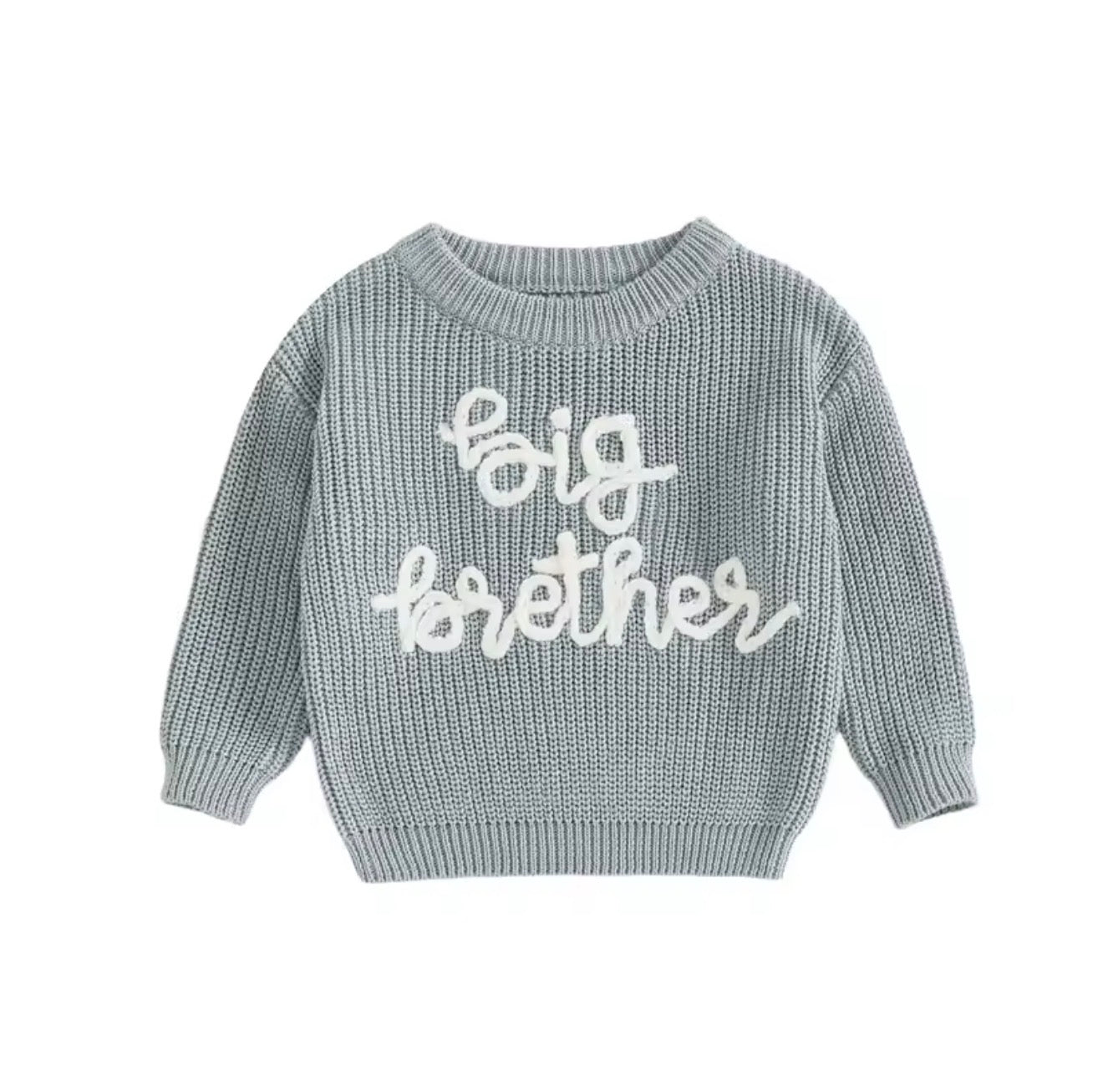 Knit Embroidered Big Brother sweater Hippo Boutique