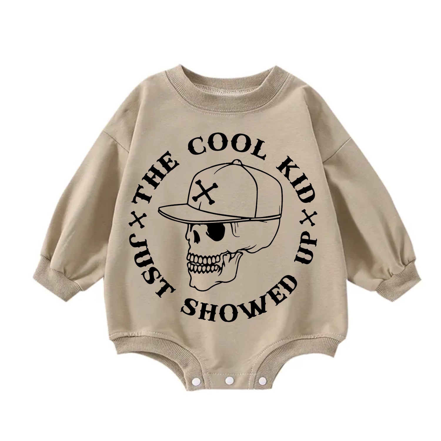 The Cool Kid just showed up Oversized Sweatshirt Romper Hippo Boutique