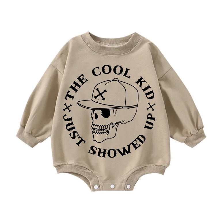 The Cool Kid just showed up Oversized Sweatshirt Romper Hippo Boutique