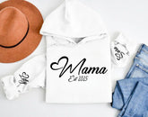 Custom Mama Hoodie with children’s name on sleeve Hippo Boutique
