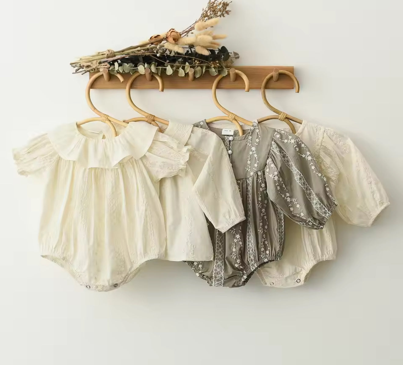 Baby Cotton Lace Floral Bodysuit Hippo Boutique