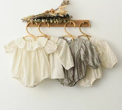 Baby Cotton Lace Floral Bodysuit Hippo Boutique