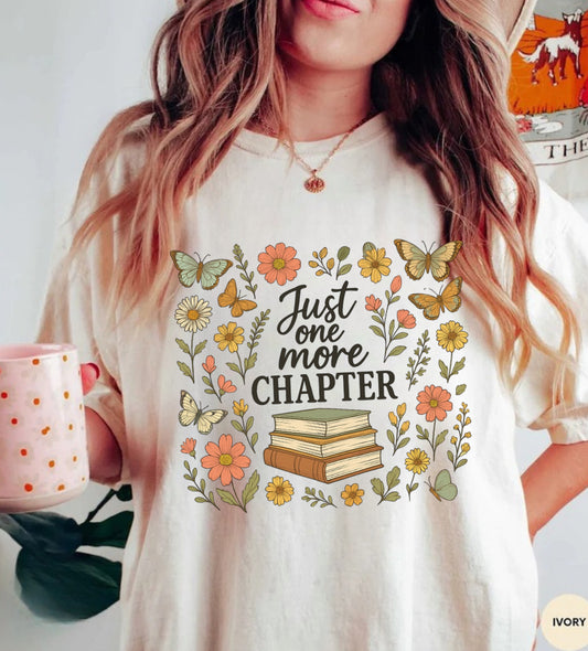 Bookish One More Chapter Floral Women’s T-Shirt