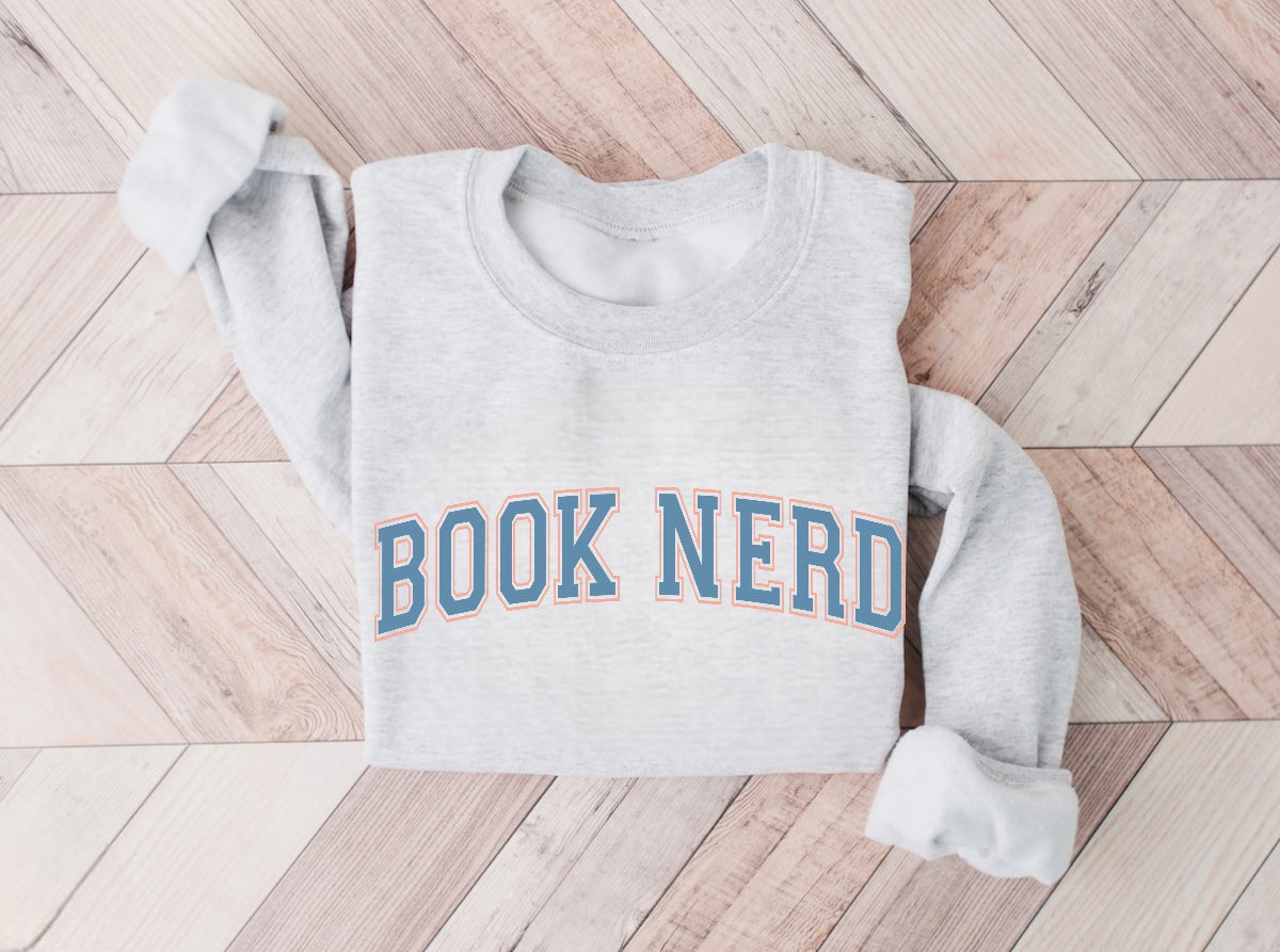 Book Nerd Sweatshirt Hippo Boutique