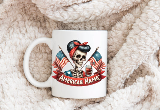 American Mama Skull coffee mug Hippo Boutique