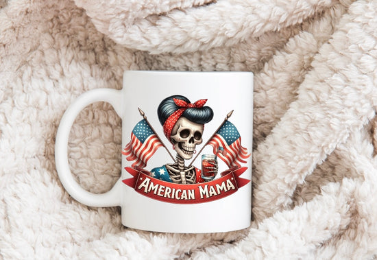 American Mama Skull coffee mug Hippo Boutique