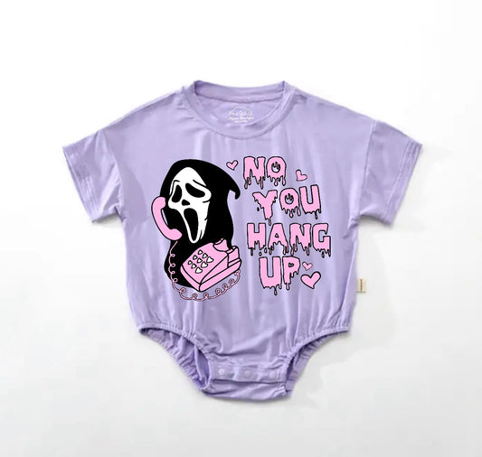Baby Halloween t-shirt Bubble Romper - No you Hang Up Hippo Boutique