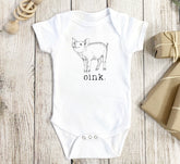 Oink Pig Baby Farm Bodysuit Hippo Boutique