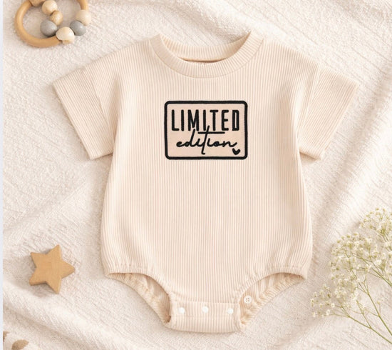 Baby romper tshirt bodysuit - Embroidered Limited Edition Hippo Boutique