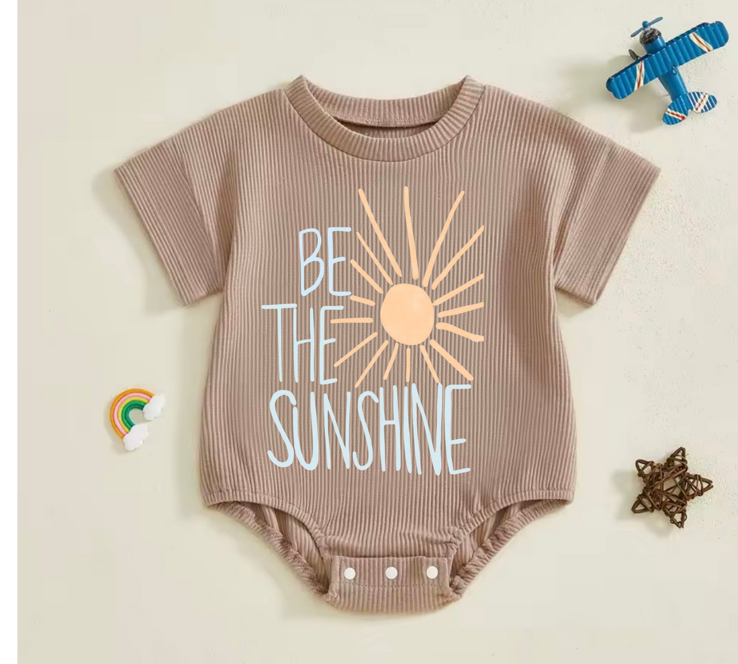 Baby romper tshirt bodysuit - Be the sunshine Hippo Boutique