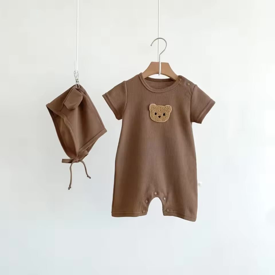 Bear Romper Bodysuit with Hat Hippo Boutique