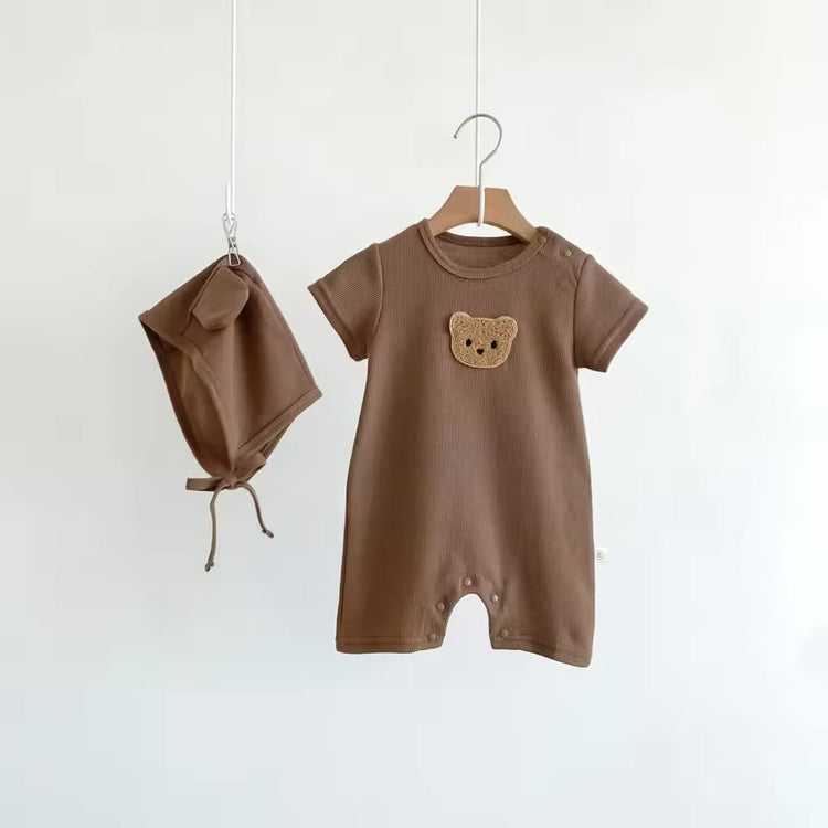 Bear Romper Bodysuit with Hat Hippo Boutique