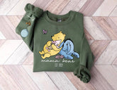 Custom Mama Bear Sweatshirt with children’s name on sleeve Hippo Boutique