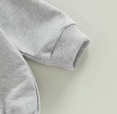Little Dude Oversized Hooded Sweatshirt Romper Hippo Boutique