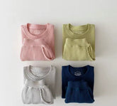 Baby Waffle Knit Jogger Outfit - Bunny Strawberry Hippo Boutique