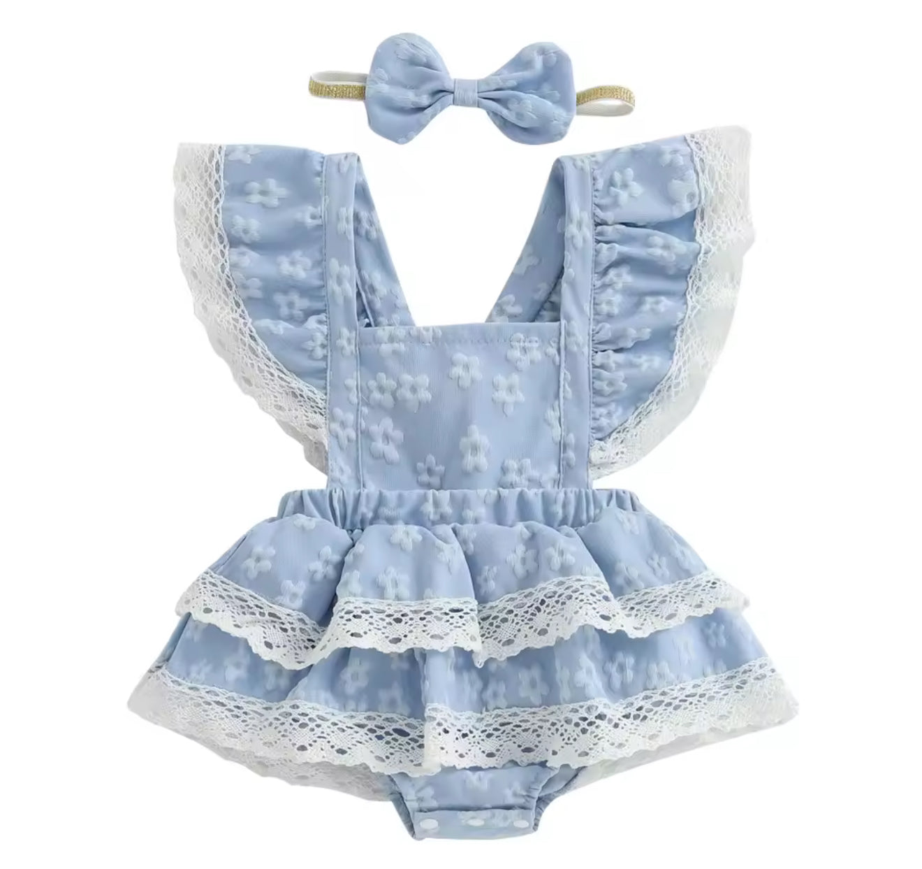 Baby Floral Sleeveless Ruffled Dress Bodysuit Hippo Boutique