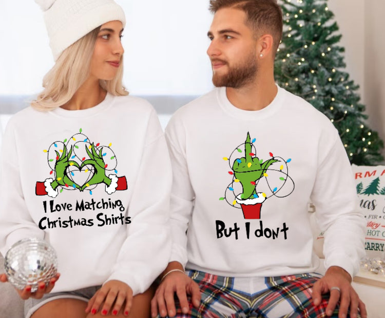 Matching Grinch Christmas Tshirts & Sweatshirts Hippo Boutique