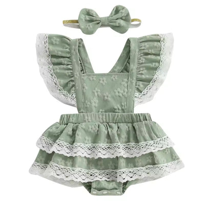 Baby Floral Sleeveless Ruffled Dress Bodysuit Hippo Boutique