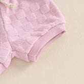Baby & Toddler Checkered cotton shorts and tank outfit Hippo Boutique