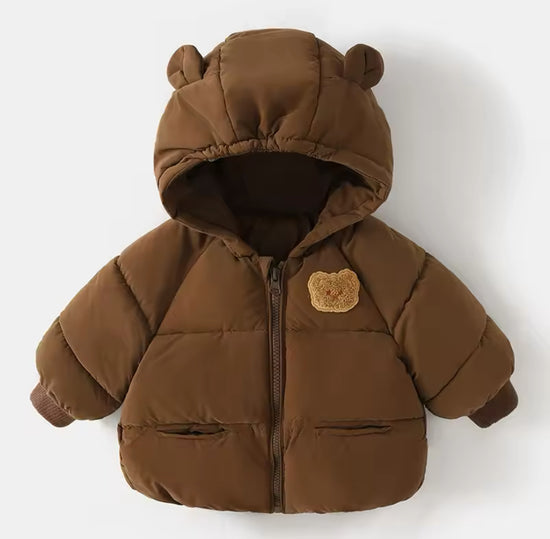 Teddy Bear Baby Hooded Jacket Hippo Boutique