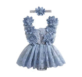 Floral Lace Baby Girl Romper Dress Hippo Boutique