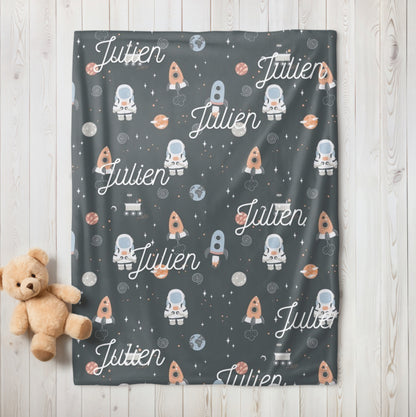 Space Baby Name Blanket Hippo Boutique