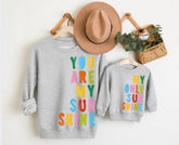 Mama & Mini Matching Sweatshirts - You are my sunshine Hippo Boutique