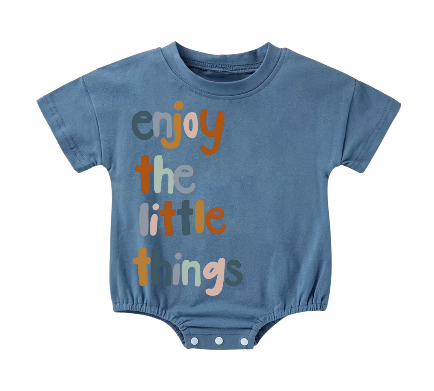Baby t-shirt Bubble Romper - Enjoy the little things Hippo Boutique